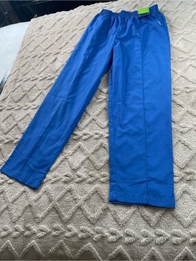 Landau Royal Blue Elastic-Waist Straight Leg Pants~ Sz Large * NWT Medical Staff